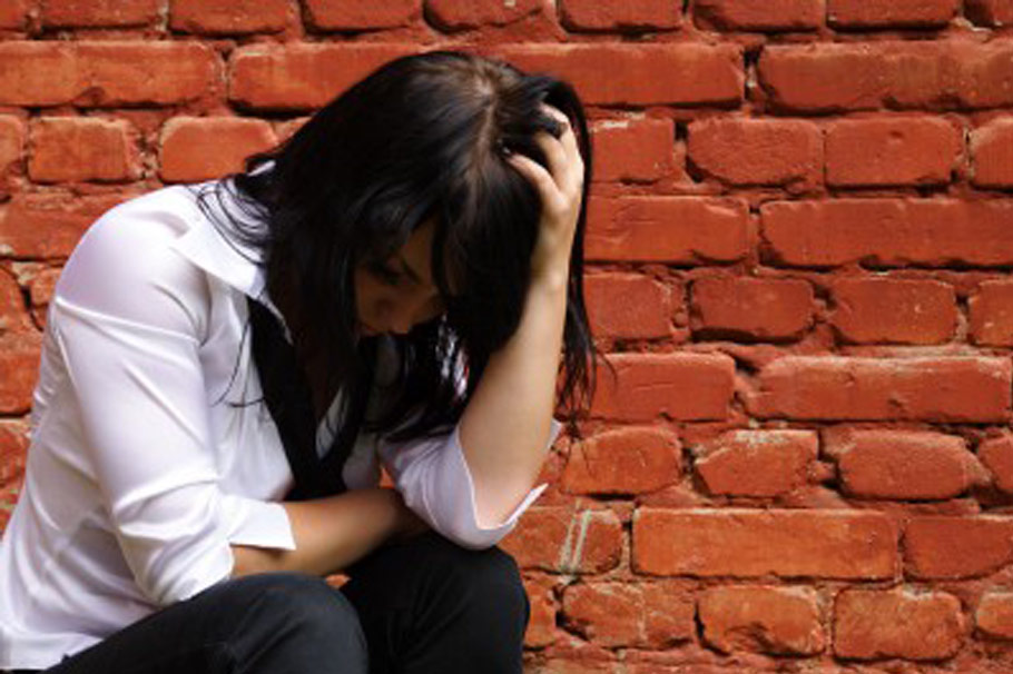 Girl in distress